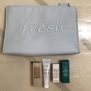 Fresh Light Blue Pouch, with Skincare Collection